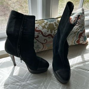Vero Cuoio Suede and Leather Platform Boots Size 36